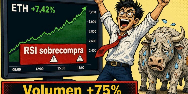 Ethereum sube un 7,42% y encara su máximo de 90 días tras squeeze de BTC 1 Ethereum sube un 7,42% y encara su máximo de 90 días tras squeeze de BTC