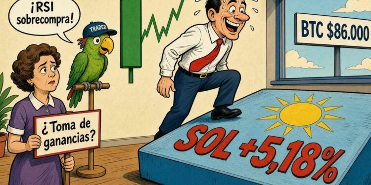 SOL sube un 5,18% y roza su máximo de 90 días al calor de BTC 1 SOL sube un 5,18% y roza su máximo de 90 días al calor de BTC
