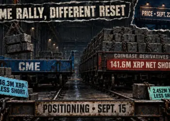 XRP mueve 7.400 millones y CME reduce su posición corta en 46,3 millones