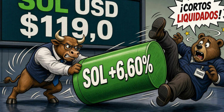 Solana (SOL) sube un 6,60% y roza los 120 dólares el 23 de septiembre