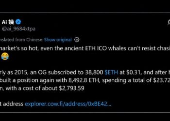 Ballena de la era de las ICO compra ETH a 2.794 dólares, con ETH a 2.720