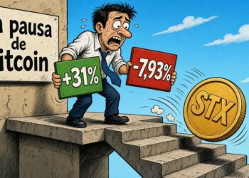 STX cae un 7,93% tras frenar el rally de Bitcoin 4 STX cae un 7,93% tras frenar el rally de Bitcoin