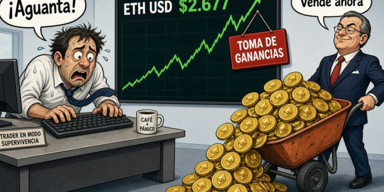 Ethereum retrocede 1,94% tras acercarse a la resistencia de USD 2.800