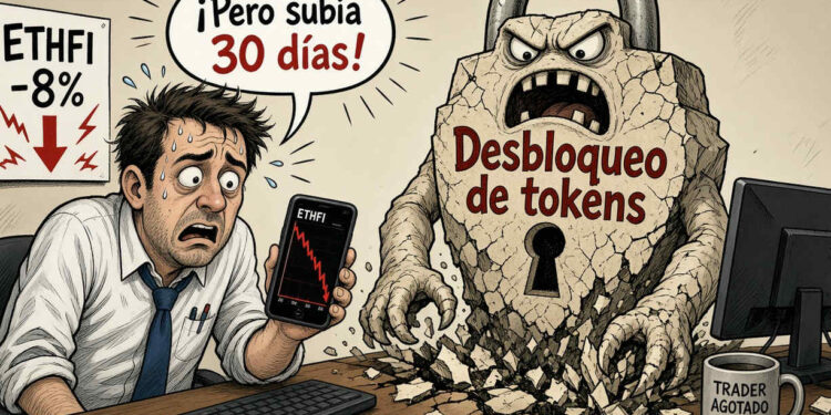 ETHFI cae un 8% tras desbloquear tokens y frena el rally de ether.fi