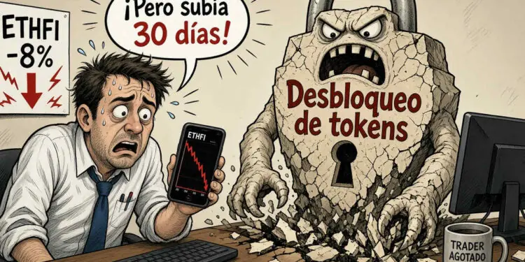 ETHFI cae un 8% tras desbloquear tokens y frena el rally de ether.fi 1 ETHFI cae un 8% tras desbloquear tokens y frena el rally de ether.fi