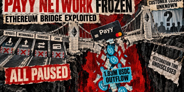 Payy congela tarjetas tras un ataque a su puente de Ethereum