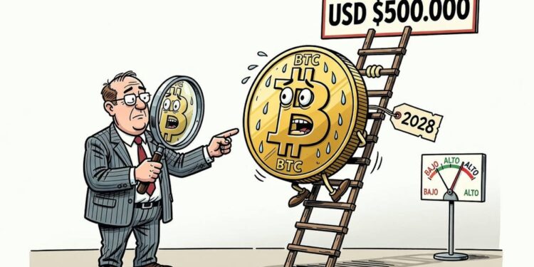 CEO de Volmex proyecta que Bitcoin alcanzará USD 500.000 en 2028