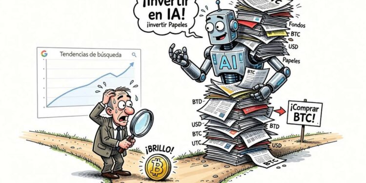 Comprar bitcoin supera a invertir en IA en búsquedas de Google