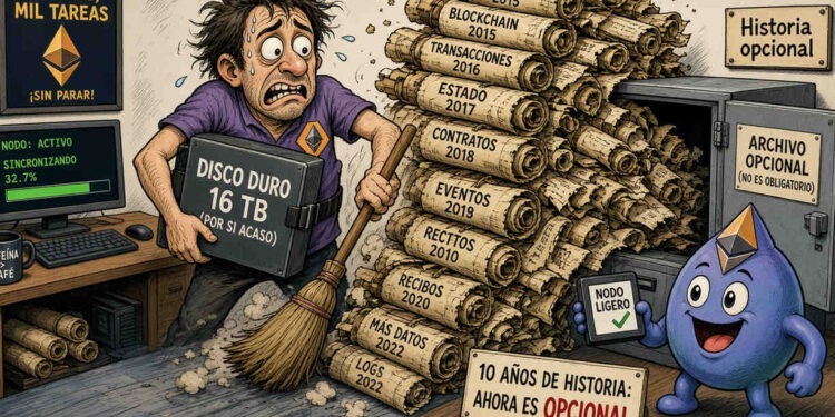 EIP-4444 acelera la sincronización de Ethereum y reduce su peso