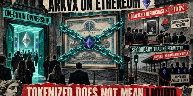 ARK y Securitize tokenizan en Ethereum un fondo con poca liquidez