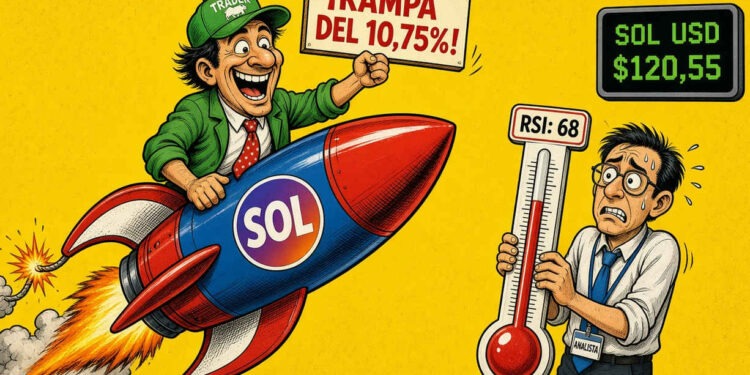 Solana gana un 3,15% y se acerca a los USD 122,60