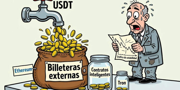 USDT se expande en Ethereum, pero se estanca en contratos inteligentes