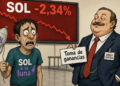 Solana (SOL) cede un 2,34% y defiende USD 117 tras rally trimestral