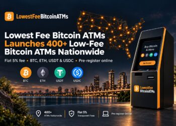 Lowest Fee Bitcoin ATMs debuta con más de 400 cajeros cripto en EE. UU.
