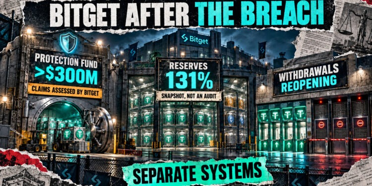 Bitget repone su fondo de 300 millones tras absorber 388 millones
