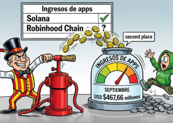 Solana lideró los ingresos onchain y las apps tocaron récord en 2026
