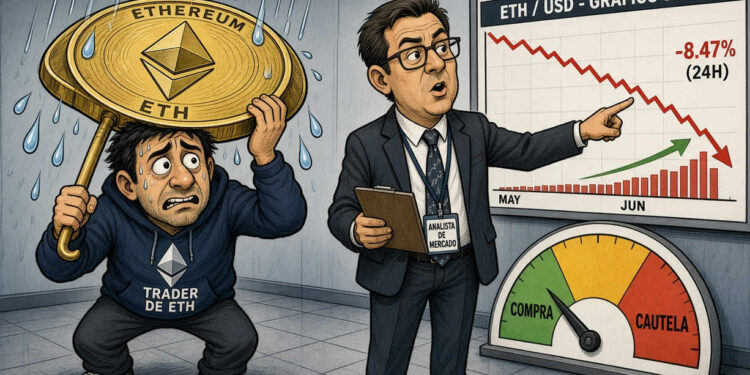 Ethereum cae un 0,93% con volumen un 26,67% superior al promedio