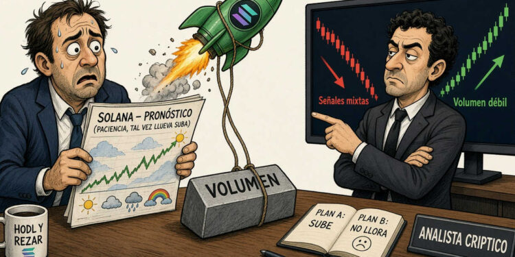Solana (SOL) cae 2,95% entre señales mixtas y datos discordantes 1 Solana (SOL) cae 2,95% entre señales mixtas y datos discordantes