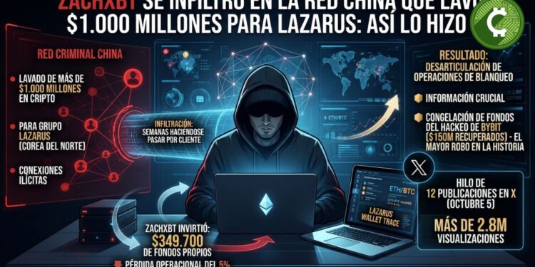 ZachXBT infiltró red china que lavó más de 1.000 millones para Lazarus