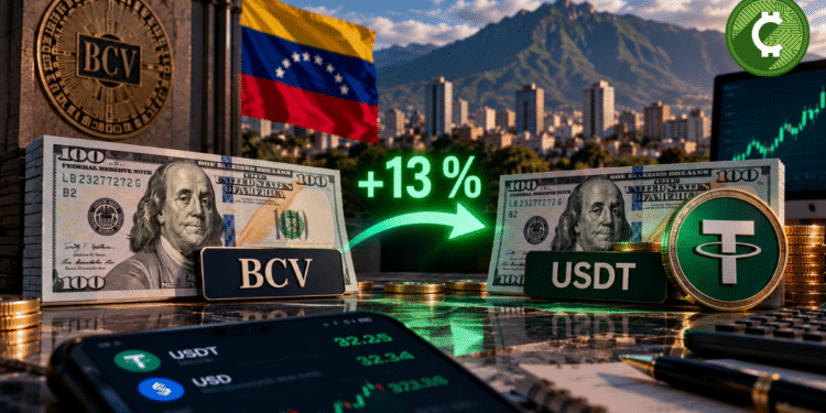 La brecha entre el dólar BCV y el USDT roza el 13% en Venezuela