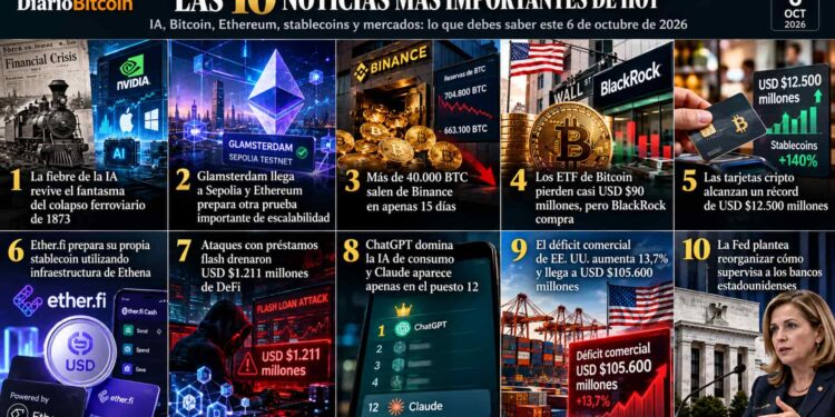 Ethereum escala y 40.000 BTC salen de Binance; récord en pagos cripto