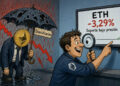 ETH cae 3,29% el 7 de octubre y prueba soportes clave