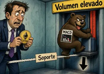 Ethereum cae con volumen elevado y prueba soportes el 7 de octubre