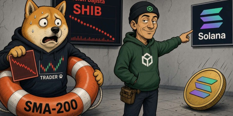 SHIB cae 7,69% hasta USD 0,0000053 y prueba soportes