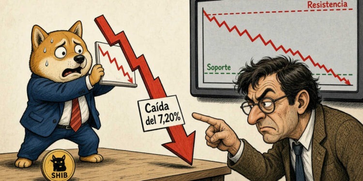 SHIB cae un 7,20% y pone a prueba soportes técnicos