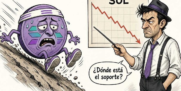 Solana (SOL) cae 8,15% el 8 de octubre de 2026 y prueba soportes