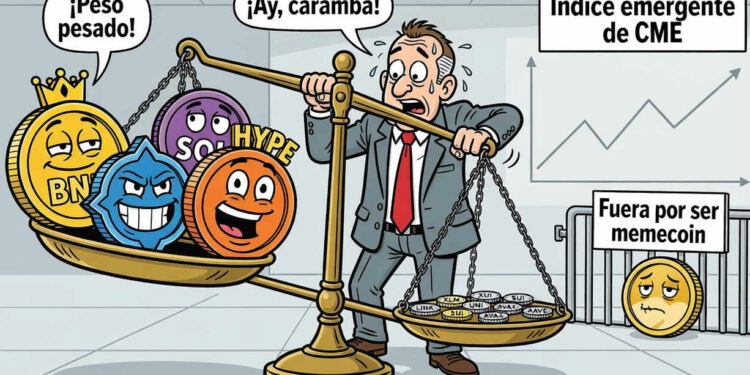 BNB, XRP, Solana y Hyperliquid concentran casi el 93% del índice de CME