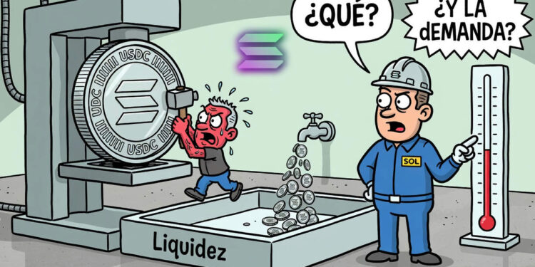 Circle emite 250 millones de USDC en Solana sin nueva demanda confirmada