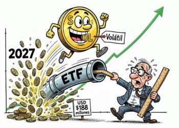 ETF spot de Solana captan USD 188,21 millones, récord semanal