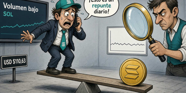 Solana: el volumen débil pone a prueba el rebote en USD 110,63