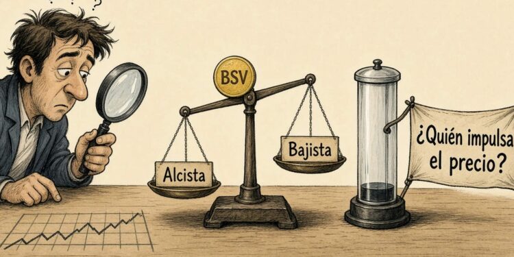 BSV afronta señales mixtas con volumen un 55,08% inferior a la media