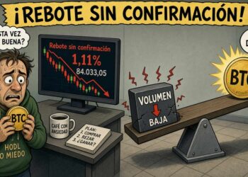 Bitcoin sube 1,11% hasta USD 83.542,92, pero con volumen débil