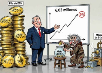 Bitmine alcanza 6,03 millones de ETH y roza el 5% del suministro