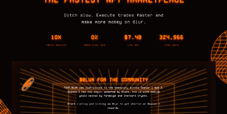 Blur cerrará su web el próximo mes tras caer el trading más del 99%