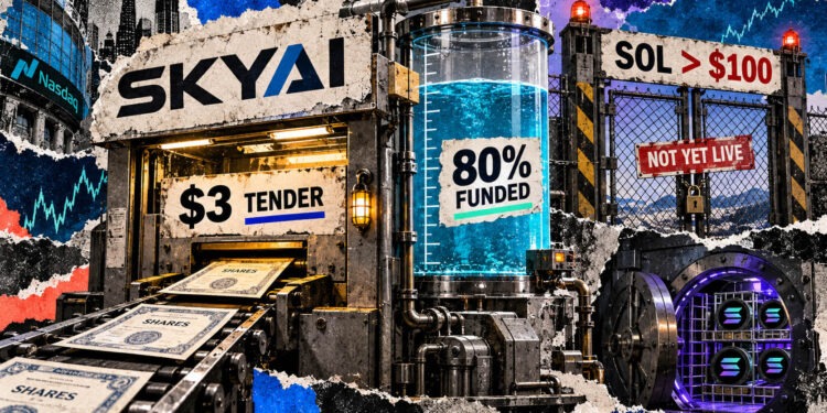 SkyAI arriesga su oferta ante la SEC si SOL cae de 100 dólares