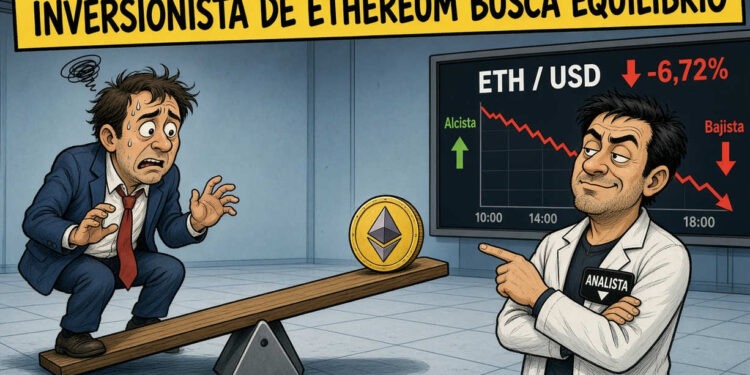 ETH cotiza a 2.422,50 dólares con señales bajistas y soportes clave
