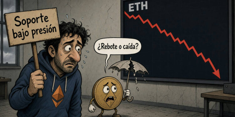ETH retrocede 2,09% y pone a prueba soportes el 22 de octubre de 2026
