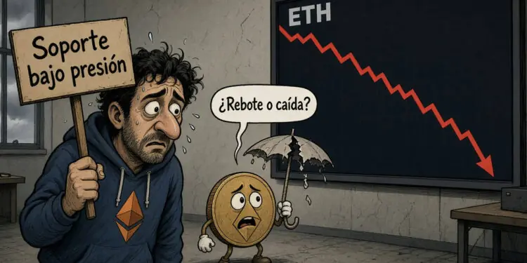 ETH retrocede 2,09% y pone a prueba soportes el 22 de octubre de 2026