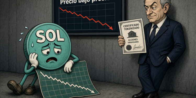 SOL cae 1,76% y sigue por debajo de sus medias móviles a 100,8 dólares