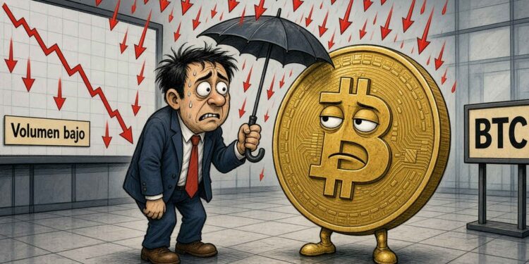 Bitcoin cotiza bajo las medias cortas y mantiene señales de debilidad