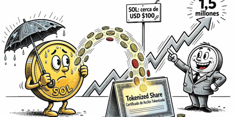 Direcciones tokenizadas en Solana se quintuplican; SOL bajo presión