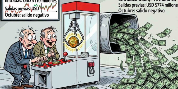 ETF de Bitcoin captan USD 110 millones tras retiros de 774 millones
