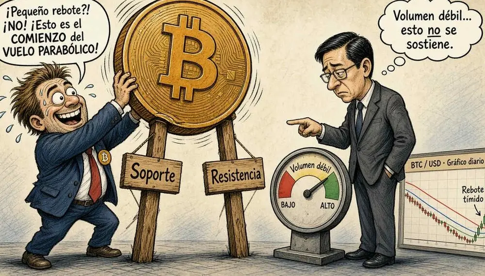 Bitcoin sube 0,71%, pero el rebote no confirma un cambio de tendencia