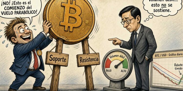 Bitcoin sube 0,71%, pero el rebote no confirma un cambio de tendencia