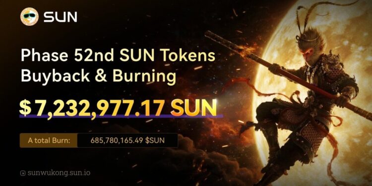 SUN.io completa su 52.ª quema y supera los 685 millones de SUN