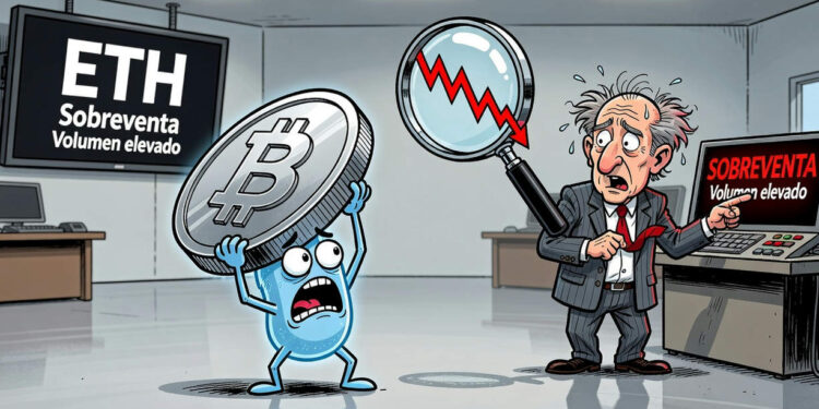 Ethereum (ETH) cae 4,04% y prueba el área de USD 2.200,28-2.219,19
